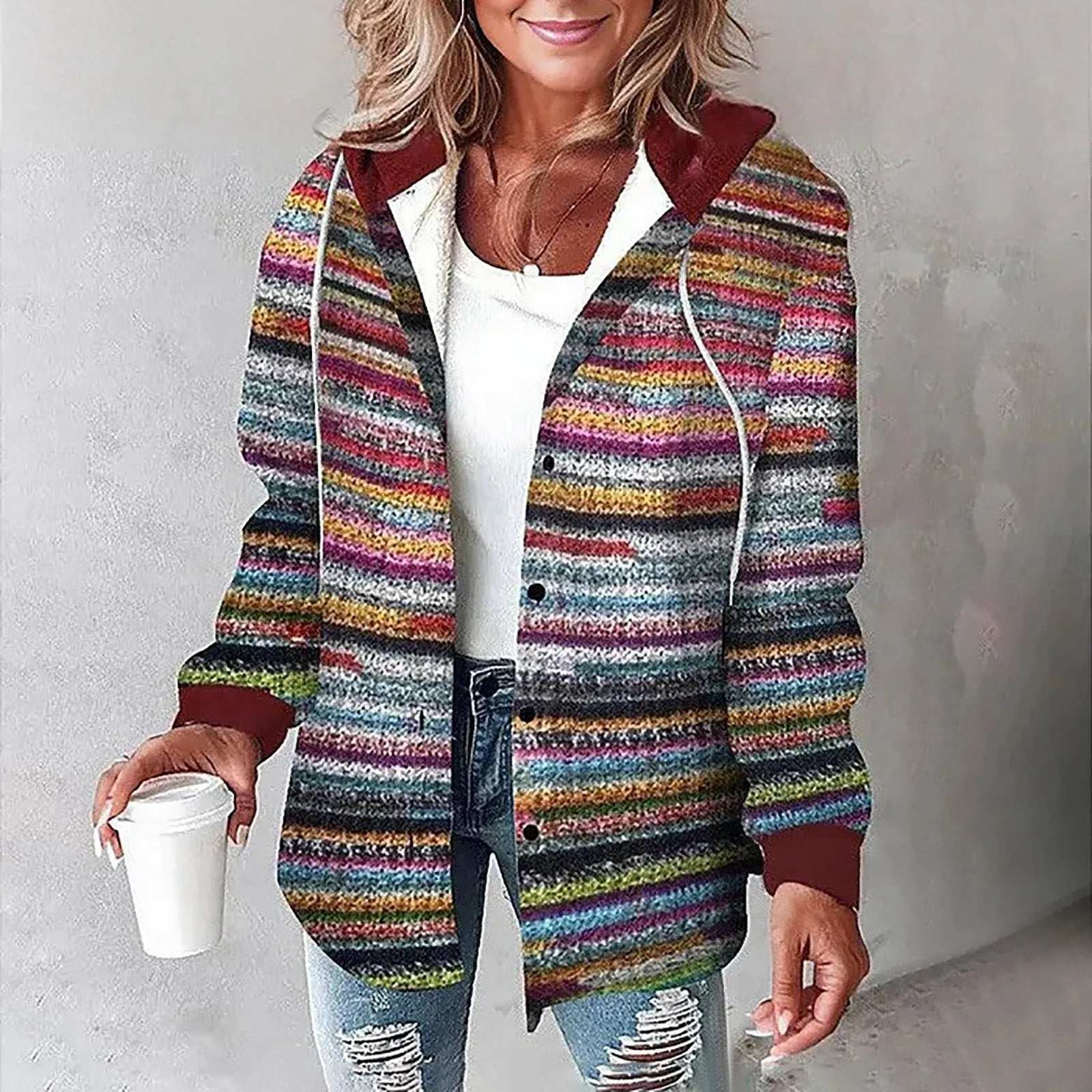 Kristal - Flannel Hooded Jacket - LondonVog