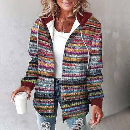Kristal - Flannel Hooded Jacket - LondonVog